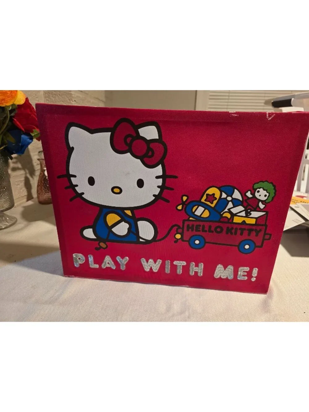 Hello Kitty Play With Me Canvas Art Wall Decor 10x8 Inches